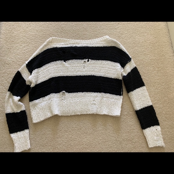 Hollister Black White Striped Sweater Size XS. - Picture 2 of 6